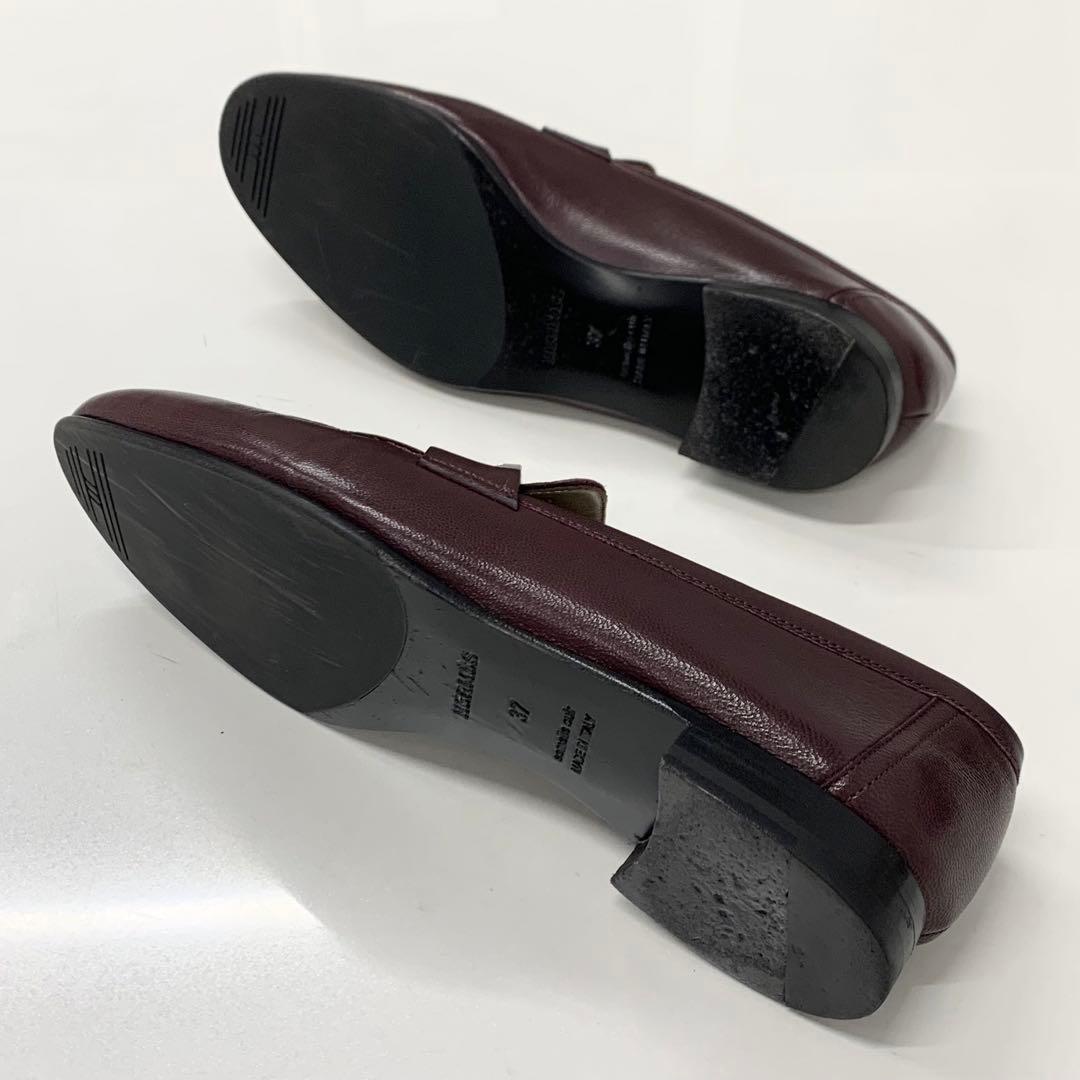 Hermes Paris Hhardware Leather Lofa Burgundy Sneaker