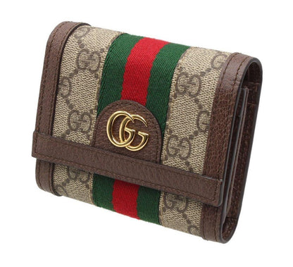Gucci GG Supreme Ophidia Trifold Compact Wallet