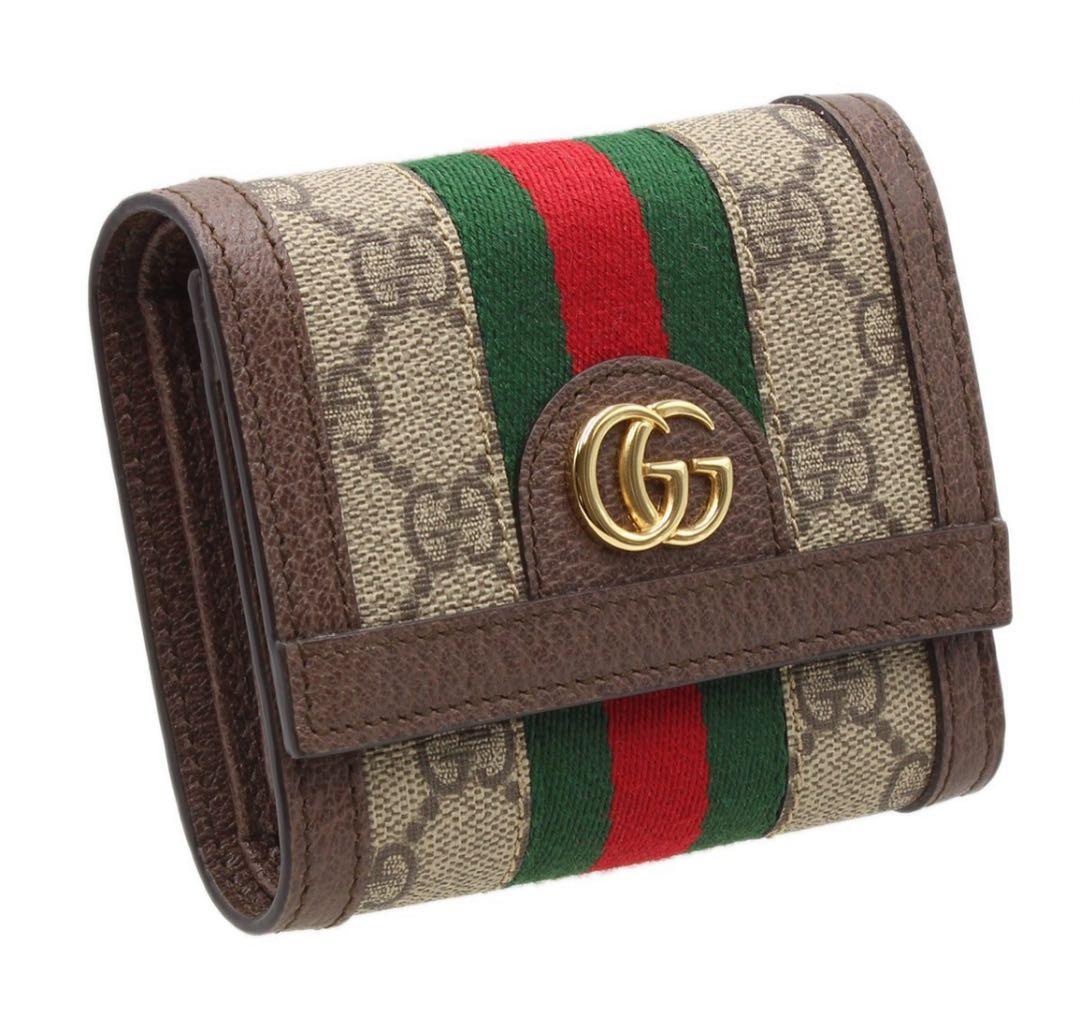 Gucci GG Supreme Ophidia Trifold Compact Wallet