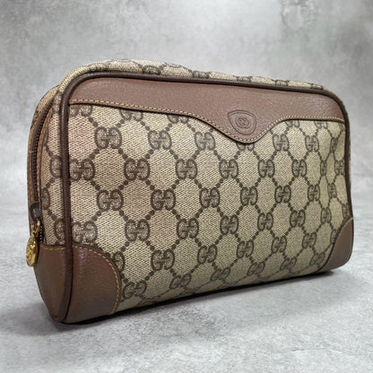 Gucci GG Clutch Brown Beige Second Logo