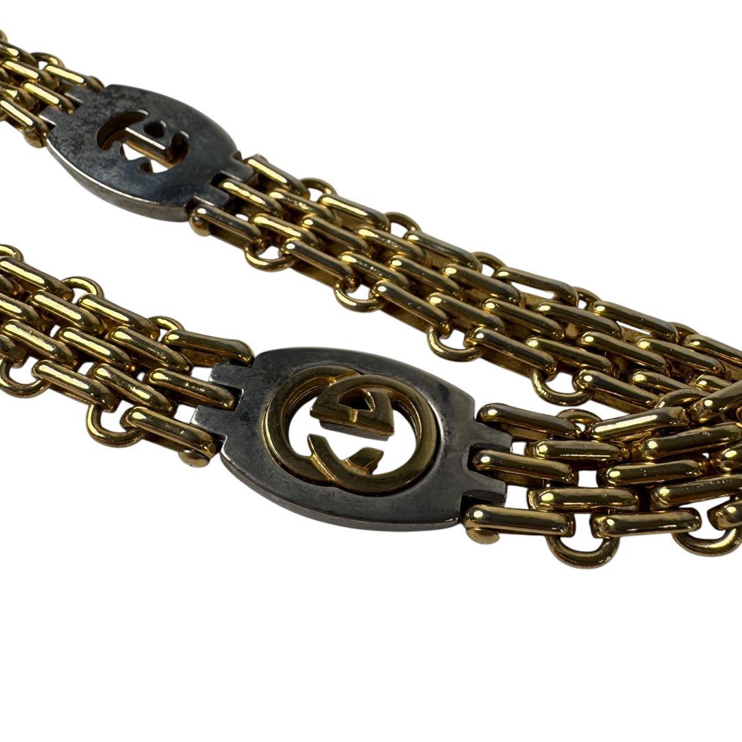 Gucci Interlocking G Chain Belt With Logo Charm — view 6