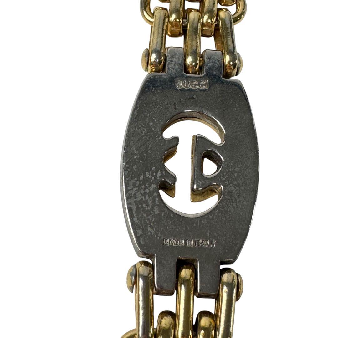 Gucci Interlocking G Chain Belt With Logo Charm — view 7
