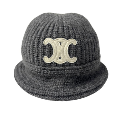 Celine Triomphe Cashmere Bucket Hat Knit — view 2