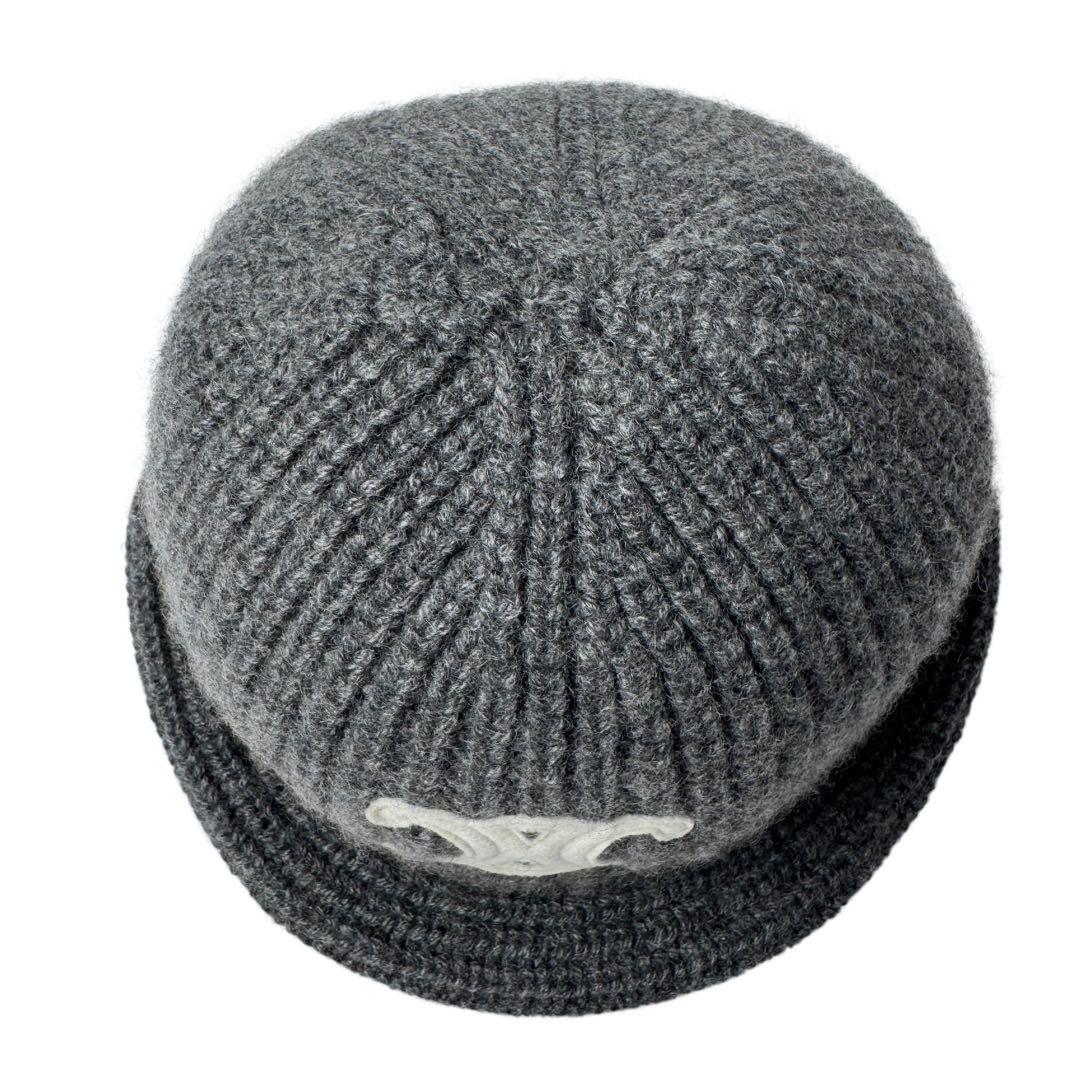Celine Triomphe Cashmere Bucket Hat Knit — view 6