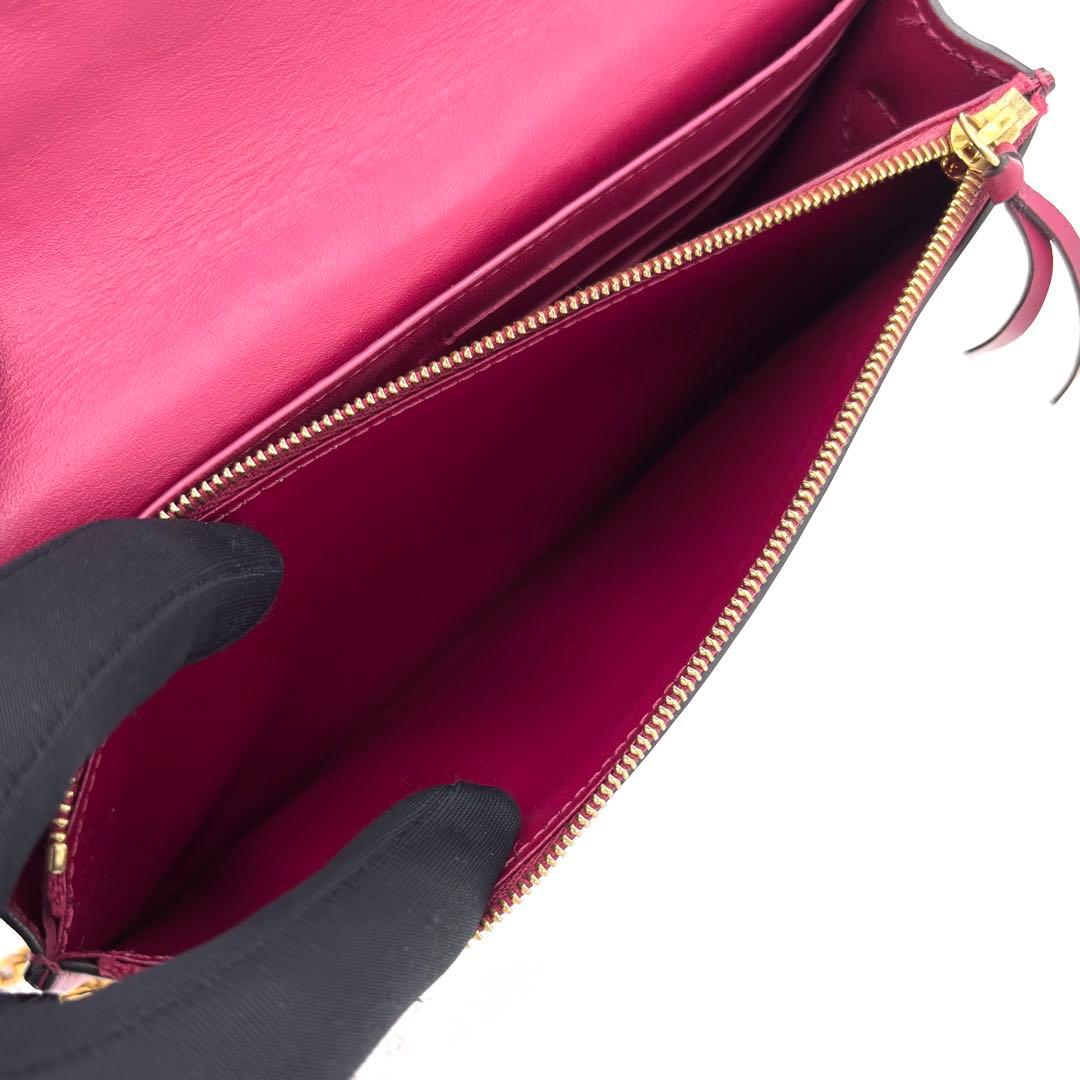 Louis Vuitton Monogram Portefeuille Flor Chain Fuchsia Shoulder Bag — view 5