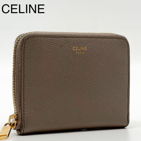Celine Small Essential Zip Wallet Greige
