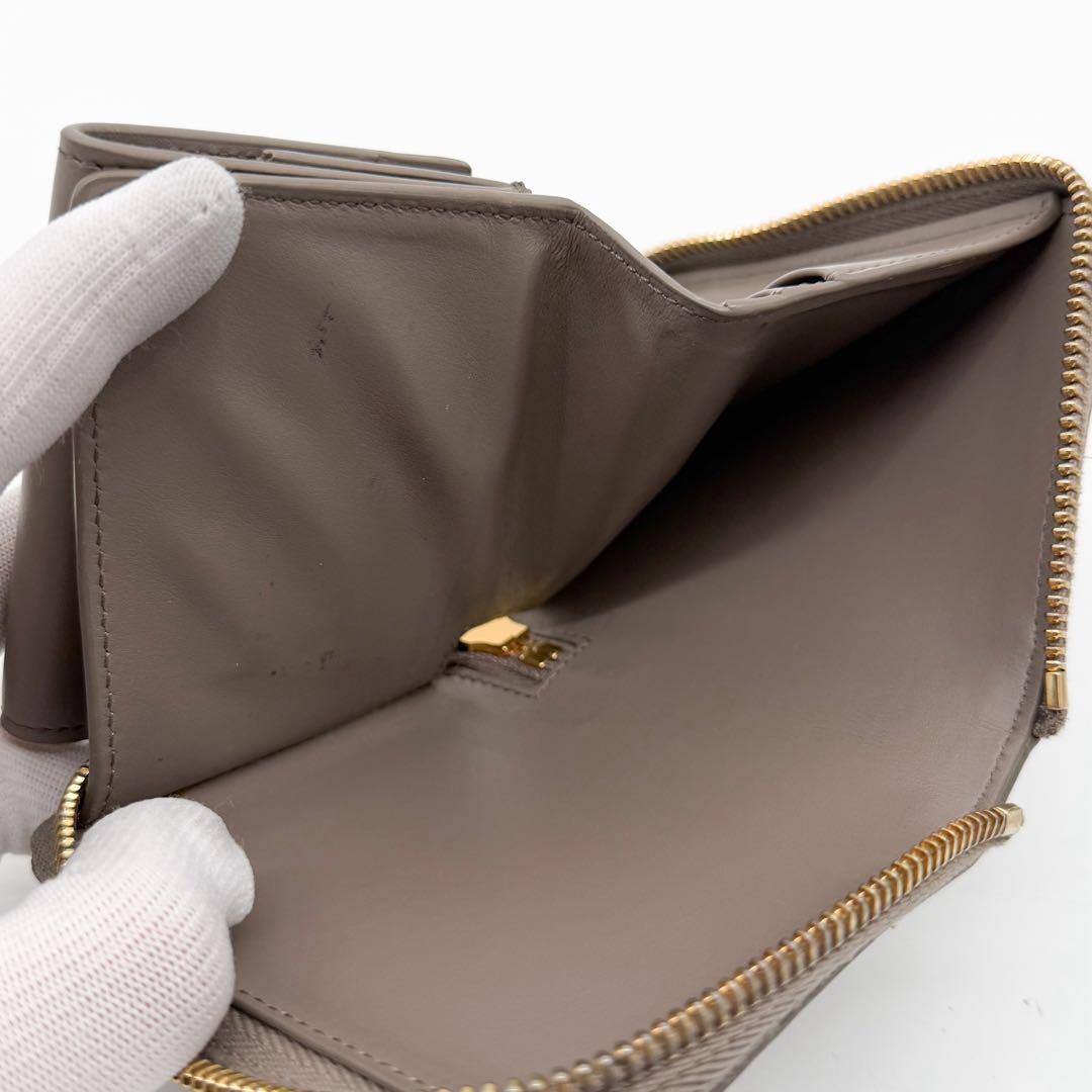 Celine Small Essential Zip Wallet Greige — view 8