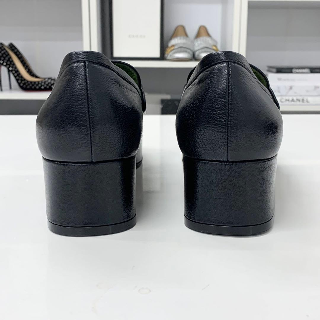 Gucci Leather Horsebit Platform Loafers Black — view 6