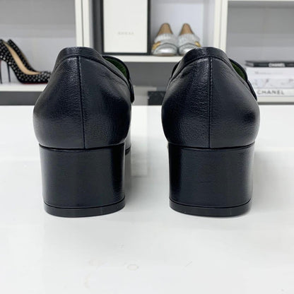 Gucci Leather Horsebit Platform Loafers Black — view 6