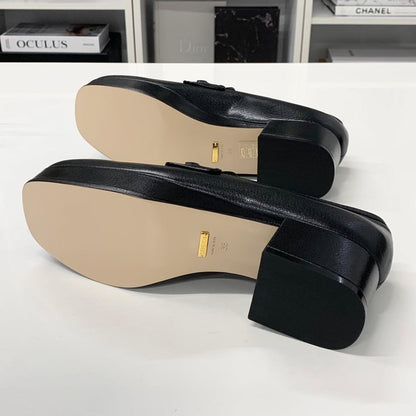 Gucci Leather Horsebit Platform Loafers Black — view 7