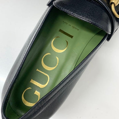 Gucci Leather Horsebit Platform Loafers Black — view 8