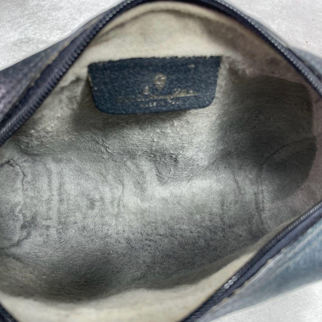 Gucci GG Sherry Line Shoulder Bag Navy Leather Logo — view 5