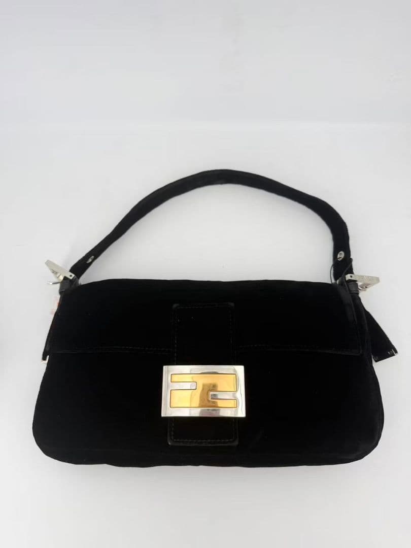 Fendi Velvet Baguette Shoulder Bag