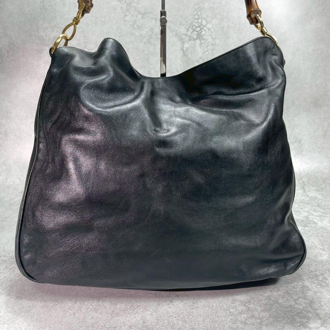 Gucci Shoulder Bag 2-Way Bamboo Black Leather — view 2