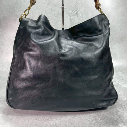 Gucci Shoulder Bag 2-Way Bamboo Black Leather — view 2