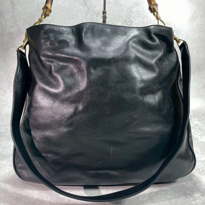 Gucci Shoulder Bag 2-Way Bamboo Black Leather — view 3