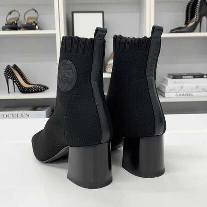 Hermes Volver Knit Leather Ex-Libris Short Boots — view 5