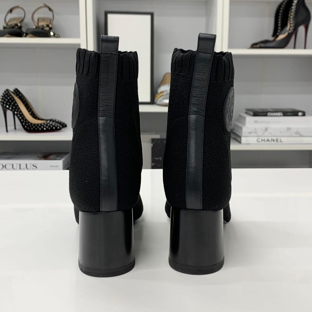 Hermes Volver Knit Leather Ex-Libris Short Boots — view 6