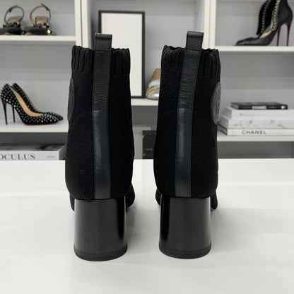Hermes Volver Knit Leather Ex-Libris Short Boots — view 6