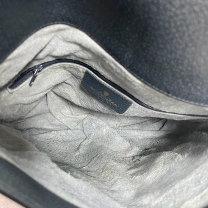 Gucci Clutch GG Navy Beige Leather Logo — view 4