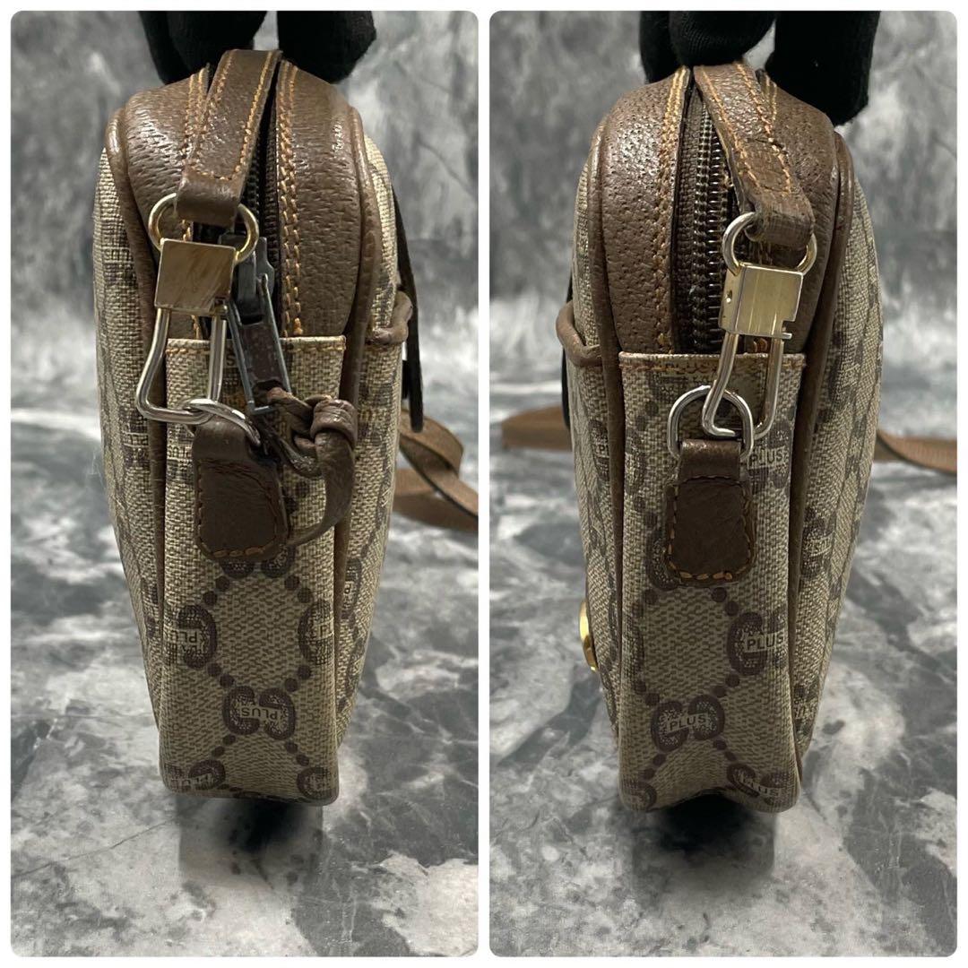 Gucci GG Shoulder Bag Brown Beige Leather — view 7