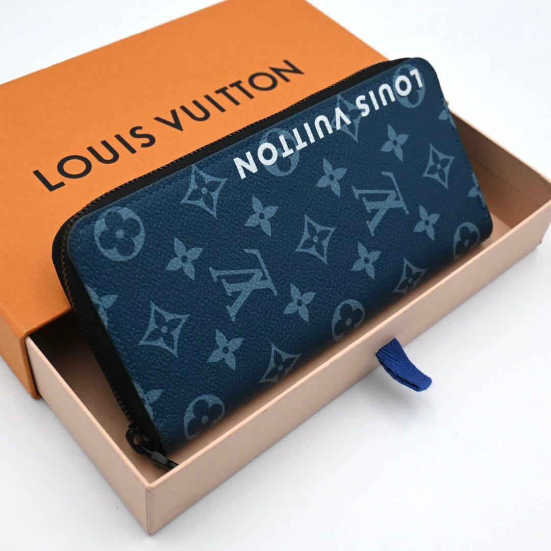 Louis Vuitton Monogram Zippy Wallet Vertical Blue