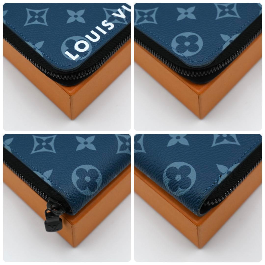 Louis Vuitton Monogram Zippy Wallet Vertical Blue — view 8
