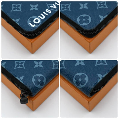 Louis Vuitton Monogram Zippy Wallet Vertical Blue — view 8
