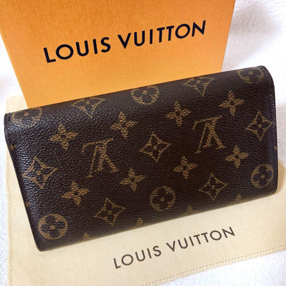 Louis Vuitton Portefeuille Sarah Monogram Long Wallet With 10 Card Slots