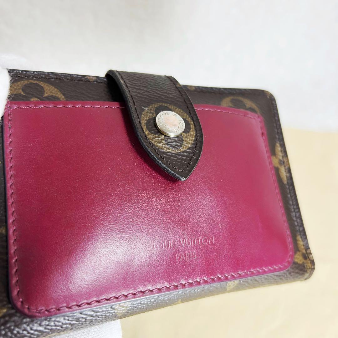 Louis Vuitton Portefeuille Juliette Folding Wallet Fuchsia Monogram