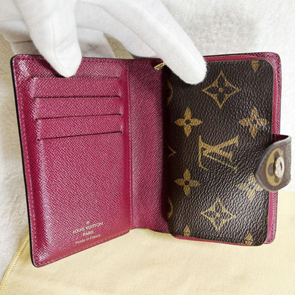 Louis Vuitton Portefeuille Juliette Folding Wallet Fuchsia Monogram