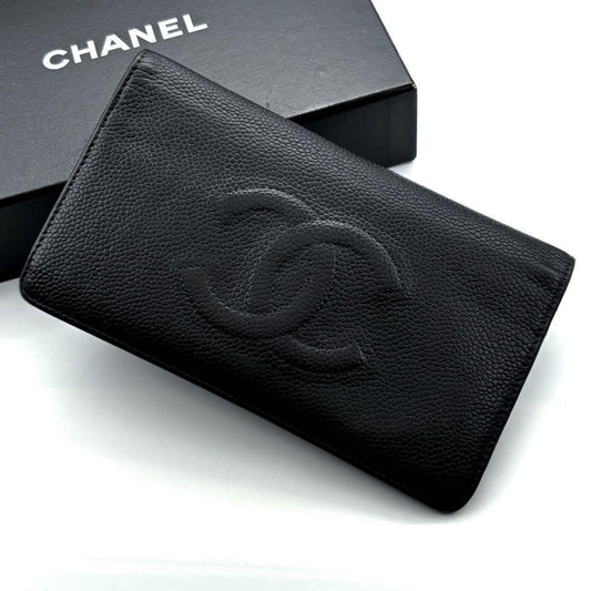 Chanel Wallet Coco Stitch Caviar Bifold