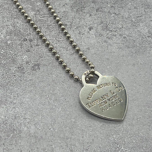 Tiffany & Co Return to Heart Tag Long Ball Chain Necklace