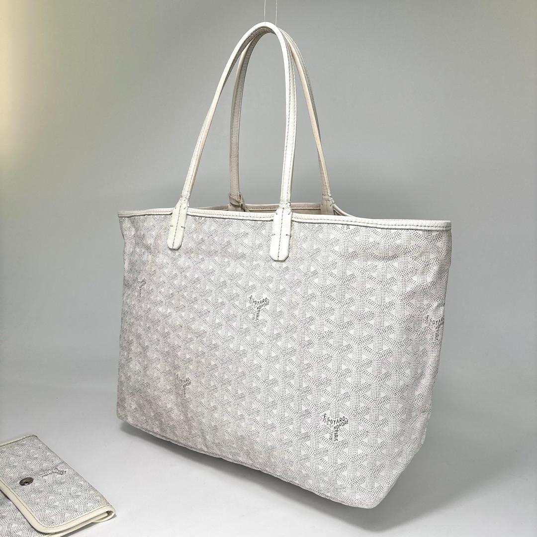 Goyard Saint Louis PM Tote Shoulder Bag White — view 2