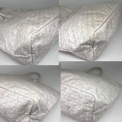 Goyard Saint Louis PM Tote Shoulder Bag White — view 8