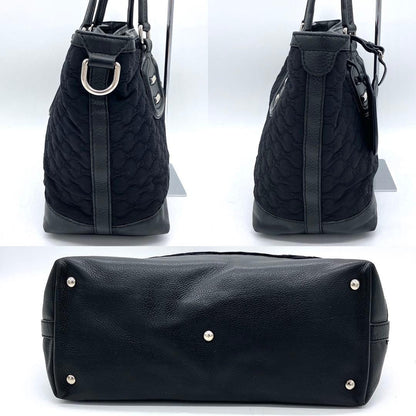 Gucci Tote Bag GG Neoprene Silver Hardware Black A4