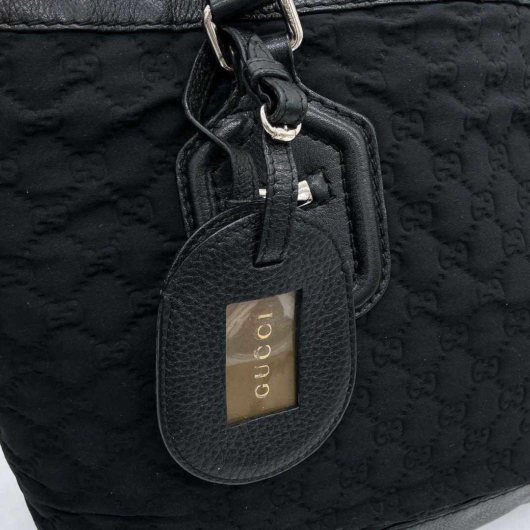 Gucci Tote Bag GG Neoprene Silver Hardware Black A4