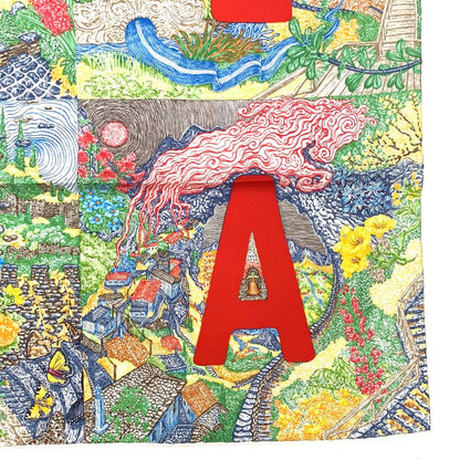 Grade Rare Hermes Carre 90 Carre Geant Elefseria 100% Silk Scarf With Box