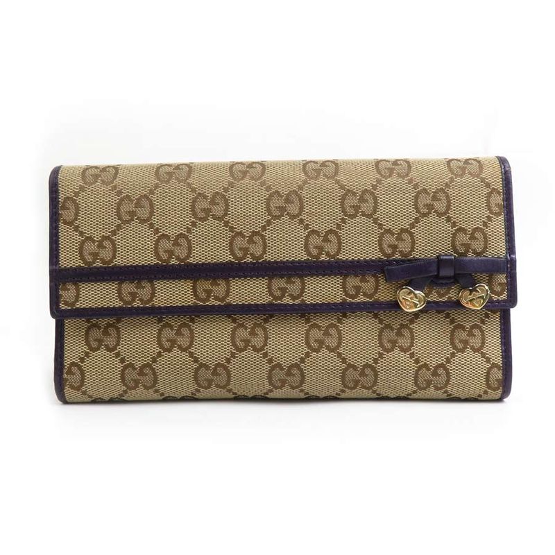 Gucci Long Wallet With Ribbon Heart 258405