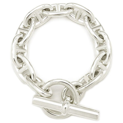 Hermes Bracelet Chaine D'ancre GM Silver 925 Silver 11 Frames Star Ring Silver