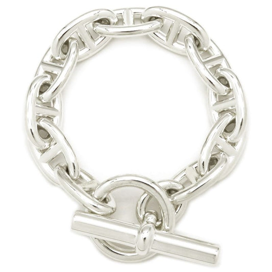 Hermes Bracelet Chaine D'ancre GM Silver 925 Silver 11 Frames Star Ring Silver