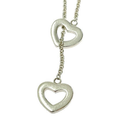 Tiffany & Co Silver Heart Link Lariat Necklace 8.6g 925 Engraved 426836 Necklace