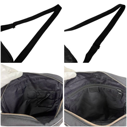 Gucci Crossbody Bag Shoulder Bag Black Cima Leather GG Pattern Nylon Canvas