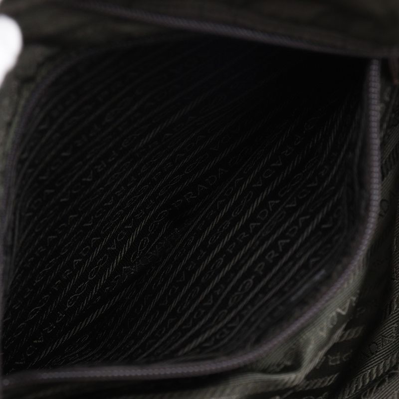 Prada B5878x Nylon Ebano Khaki Women's Tote Bag