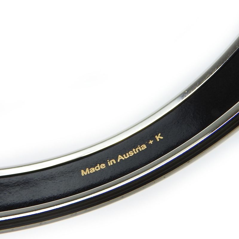 Hermes Bangle Emile PM Enamel Metal Multicolor Light Gray Silver Hardware
