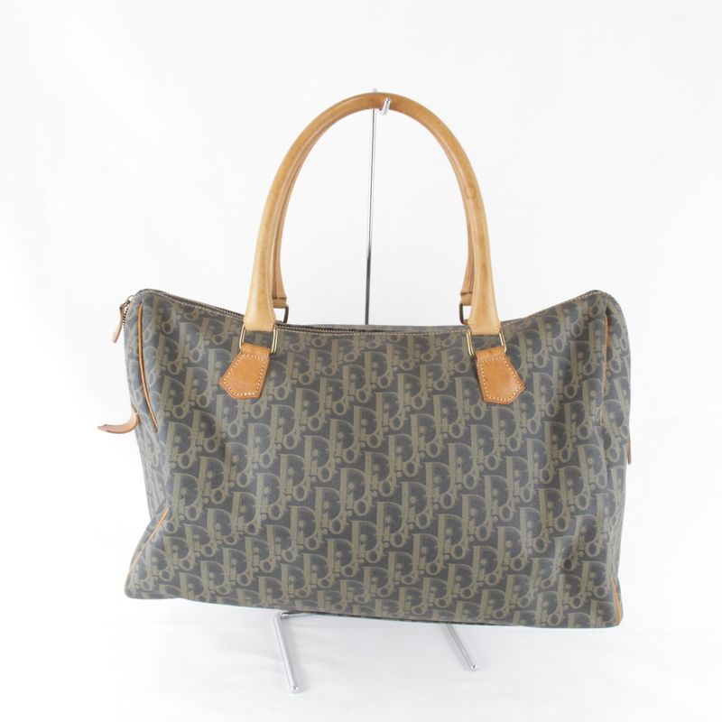 Christian Dior Trotter Boston Bag Monogram Canvas Ladies