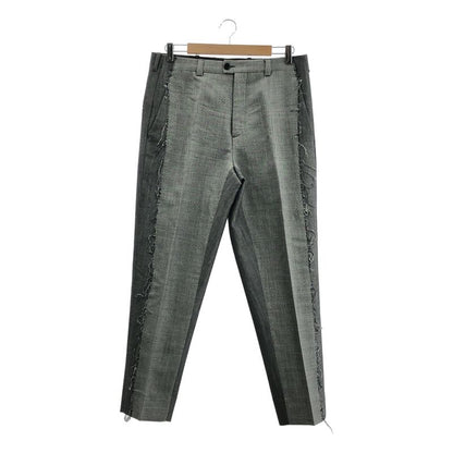 Dior Homme - Wool Mohair Tapered Slacks With A Front Cutout - 48 - Gray - Men's