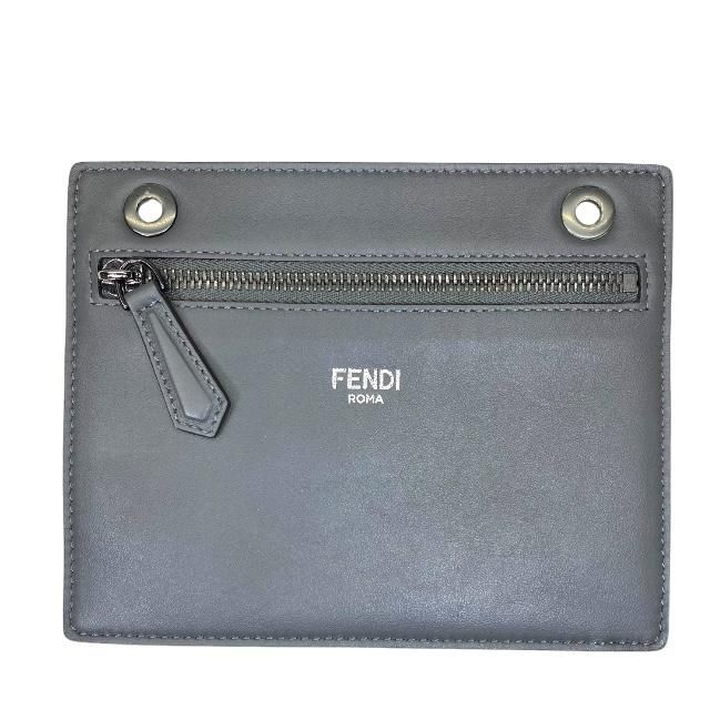 Fendi 7va530 Peekaboo Icyou Small 2WAY Handbag Shoulder Bag Calf Leather Gray