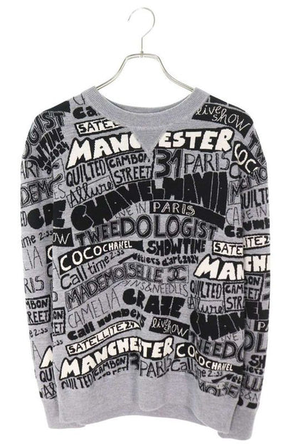 Chanel P77667k11168 Coco Mark Allover Wool Knit Women's 36