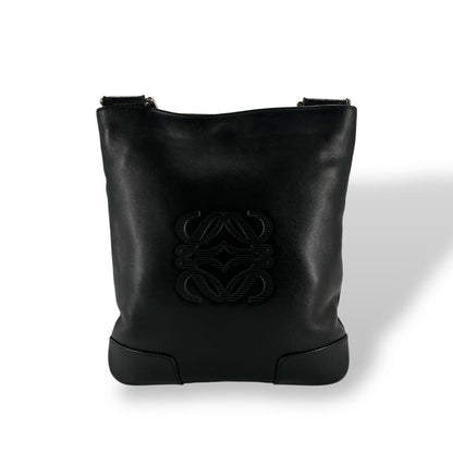 Loewe Anagram Shoulder Bag Sakosh Black Leather Archive Y2k